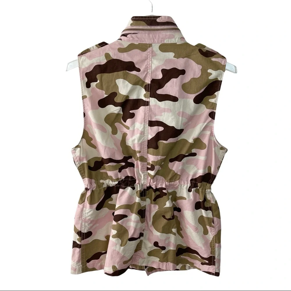 Love Tree Safari Pink Camouflage Military Anorak Vest - Picture 6 of 16